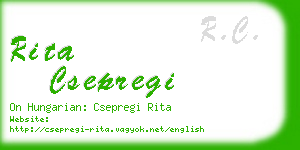 rita csepregi business card